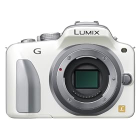 Panasonic ���~�b�N�X �f�W�^�����J����/�{�f�B �t���n�C�r�W�������[�r�[��� �V�F���z���C�g DMC-G3-W