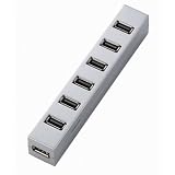 ELECOM USB�n�u USB2.0�Ή� ��������Œ� �}�O�l�b�g�t �Z���t�E�o�X�p���[���Ή� 7�|�[�g 1.5m �V���o�[ U2H-Z7SSV�G���R���ɂ��