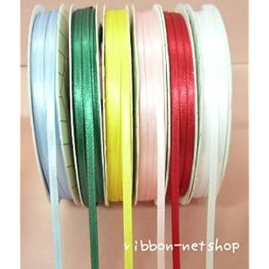 【クリックで詳細表示】リボン シングルサテン 3mm 【アカ】 I-RI-28red