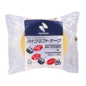 【クリックでお店のこの商品のページへ】ニチバン ハイクラフト ハイクラフトテープ 50mm×50M 黄 320WC2-50