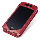 PDAIR レザーケース for iPhone 4S / 4 スリーブタイプ(レッド) PALCIPOHN4S/RD