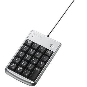 ELECOM USB�e���L�[�p�b�h/�V���v��/�V���o�[ TK-TCM002SV