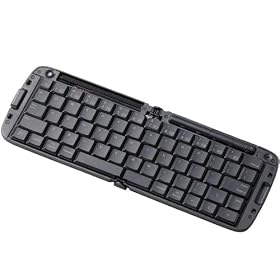 ELECOM iPad/iPhone4/4S/3GS/3G/iPod touch �Ή� �܂肽����Bluetooth�L�[�{�[�h �p���z�� �u���b�N TK-FBP019EBK