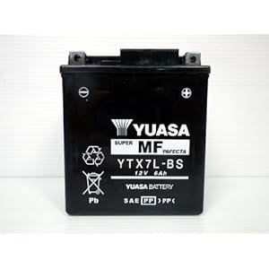 【クリックで詳細表示】【YUASA】 バイク用バッテリー YTX7L-BS(GTX7L-BS・FTX7L-BS互換)： 車＆バイク
