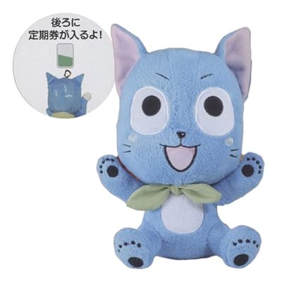  タイトーくじ本舗 フェアリーテイル みんなでハッピー C賞 ぬいぐるみパスケース ハッピー 単品