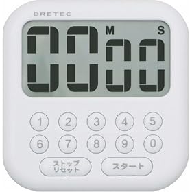 DRETEC ���ʃ^�C�}�[ �u�V���{��10�v �z���C�g T-194WT