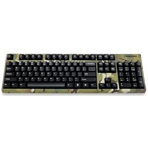 【クリックでお店のこの商品のページへ】Majestouch 2 Camouflage US ASCII 黒軸 フルサイズ USB＆PS2両対応 Nキーロールオーバー対応 独Cherry黒軸採用メカニカルキーボード MULTICAM FKBN104ML/EMU2