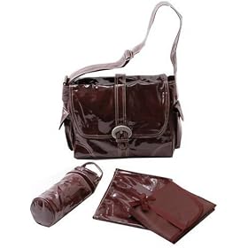 Kalencom Laminated Buckle Bag Chocolate(Brown) �}�U�[�Y�o�b�O �ȃ��~�l�[�g�R�[�g KC0001-10