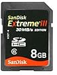 SanDisk EXTREME III SDHC�J�[�h 8GB 30MB/�b �X�����p�b�P�[�W SDSDX3-008G-J31