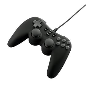 iBUFFALO USB�Q�[���p�b�h 16�{�^�� �A�ˁE�U���E�}�N���@�\ �u���b�N BSGP1601BK