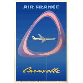 Jean Colin�sAIR FRANCE/Caravelle�t���z�t�G�A���C���|�X�^�[�ʔ́�