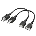 iBUFFALO �d�������P�[�u�� 2�{�Z�b�g 0.2m �u���b�N BSTAE02BK2