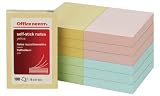 オフィス・デポ 粘着メモ 76x51mm  4色アソート(パステル) 12冊パック/self-stick notes