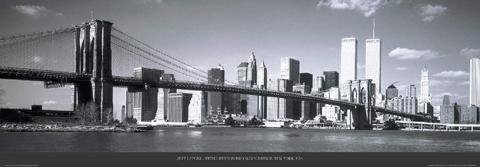  Jeff Lepore - Fiume Hudson Brooklyn Bridge Poster Kunstdruck (95 x 33cm)