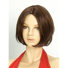 【クリックで詳細表示】ネット付 180℃耐熱フルウィッグ 前わけボブ チェリーブラウン