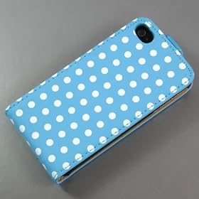 �y�S7�F�ziPhone4S / 4�P�[�X�@�A�C�t�H��4 / 4S�pPU���U�[�P�[�X�J�o�[�@��l�C�̃h�b�g���@���ʁ@�h�b�g�u���[�@PU Leather Case for iPhone 4S / 4 �t���ی�t�B�����@USB�[�d�P�[�u���t�@(1863-3)