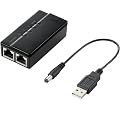 Logitec ���^�C�[�T�l�b�gHUB 3�|�[�g USB���d �d���O�t�� �u���b�N LAN-SW03/PBK