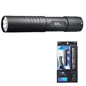 ELPA 1.0W LED���C�gSHARP STYLE DOP-013BK