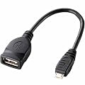 ELECOM Micro-USB(A���X-MicroA)�A�_�v�^ ���� 0.15m �u���b�N MPA-EMA015BK