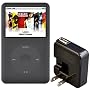 Rix iPod classic 160GB�p�V���R���P�[�X �u���b�N �t���ی�V�[�g+AC�A�_�v�^(�u���b�N)�t�� RX-IPS16B-AC