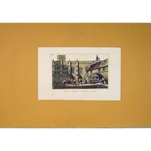 【クリックで詳細表示】C1866 色の古い水路の洗浄のクォードの骨董品の印刷物