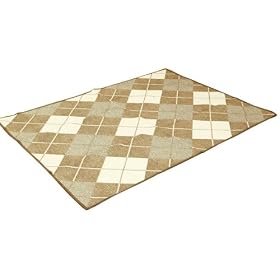 �A�[�K�C���`�F�b�N �ȍ����O�J�[�y�b�g �w�o���[���D�x �u���E�� 130�~170cm