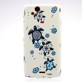 Gekiten docomo SO-01C XPERIA ARC X12 Turtle Hawaii White �y�G�N�X�؃��A �A�[�N �T �n���C �P�[�X�z �z���C�g �� CASESEX12ARC-TurtleHawaii-WH