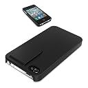 iBUFFALO iPhone4S iPhone4 両対応 クリップラバーケース液晶保護フィルム付 ブラック BSIP11PCRCBK