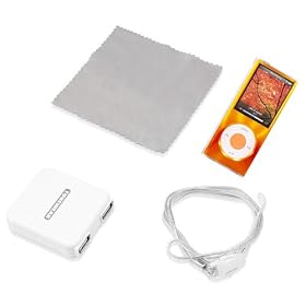 TUNEWEAR iPod nano4G�p�I�[���C�������Z�b�g COLORSHELL for iPod nano 4G�X�^�[�^�[�Z�b�g �I�����W TUN-IP-000082