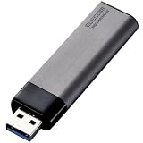 ELECOM USB3.0�Ή� USB������ 32GB �p�X���[�h�����F��&AES256bit�Í����@�\�\�t�g�_�E�����[�h�Ή�(�V���o�[) MF-ASU332GSV�G���R���ɂ��