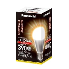 Panasonic EVERLEDS LED�d��(���^���Ή��EE26�����E��ʓd���`�E���M�d��30W�����E390���[�����E�d���F����)LDA7LG