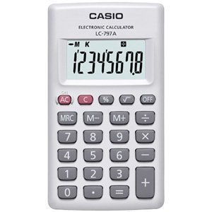 【クリックで詳細表示】CASIO カードタイプ電卓 LC-797A-N