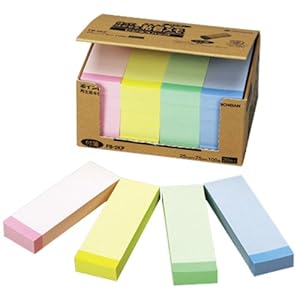 【クリックで詳細表示】ニチバン 付箋 ポイントメモ 25×75mm 100枚×20冊入 FB-2KP 混色