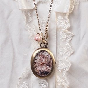 *アリスデッサン風ペンダント時計 acc1002 ゴスロリ ロリータ パンク コスプレ コスチューム メイド