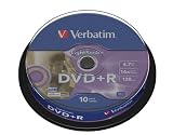  Verbatim 43576 DVD+R V1.2 L/scribe 10pk