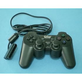PS2�p�A�i���O�R���g���[���[ �u���b�N�@DUALSHOCK �U���Ή�-532077