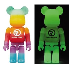 BE@RBRICK �I�����W�����W�@ORANGE RANGE(R)  GLOW IN THE DARK RAINBOW