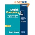 English Vocabulary in Use Pre-intermediate and Intermediate with Answers