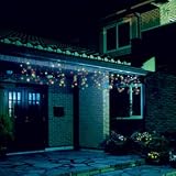  アイリスオーヤマ イルミネーションライト LEDツララライト 軒下用 50（高さ）×360ｃｍ（幅）, 3色ミックス（レッド・イエロー・グリーン）