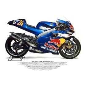 �ēc���쏊�F�yA3�|�X�^�[�z�ēc���쏊 �o�C�N�E���ԃC���X�g���[�V�����^00 YZR500-Red Bull WCM