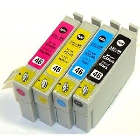�G�v�\�� IC4CL46 4�F�Z�b�g �y�݊��C���N�J�[�g���b�W�z�yIC�`�b�v�L�zEPSON IC46-4CL-SET�y�C���N�z