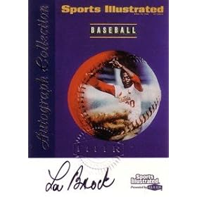 ���[�E�u���b�N�@Lou Brock�@1999 Sports Illustrated Greats of the Game Autographs