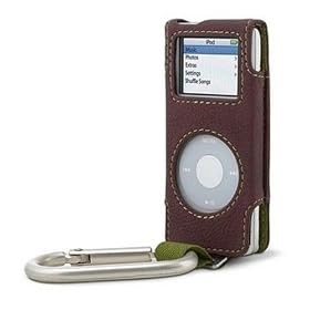 Belkin Suede Carabineer case for iPod nano Brown / Green F8Z094-BG