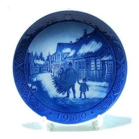 ROYAL COPENHAGEN (���C���� �R�y���n�[�Q��) 1980�N �C���[�v���[�g �y�N���X�}�X�c���[�������ĉƂցz �y���s�A���i�z