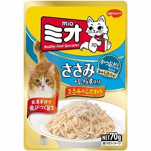 【クリックで詳細表示】Mio ミオ デリパック ささみ しらす入り 70g