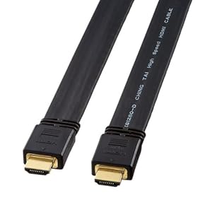 【クリックで詳細表示】SANWA SUPPLY フラットHDMIケーブル KM-HD20-100F