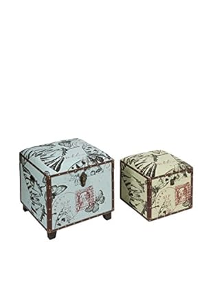 Home Decor Hocker mit Stauraum 2er Set Trunk