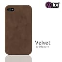 iPhone4S対応！ Ultra Case Velvet for iPhone4 Brown ウルトラケース ベルベット ブラウン アイフォン4 ケース