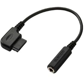 ELECOM �O���ڑ��[�q�R�l�N�^ �g�ѓd�b�p�ϊ��P�[�u�� FOMA�̃�3.5mm 0.8m �u���b�N MPA-CA2BK