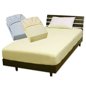 【クリックで詳細表示】メーカー直販 ベッド用ボックスシーツ 防水シーツ 【介護シーツ・ベッド用防水シーツ】セミダブル120×200×30cm ブルー